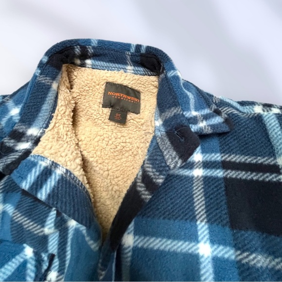 Northwest Territory Winter Coat Jacket Small Blue Plaid - Picture 6 of 16